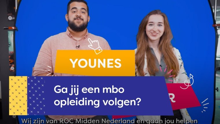 YouTube video - Esther en Younes helpen je graag met jouw studiekeuze!